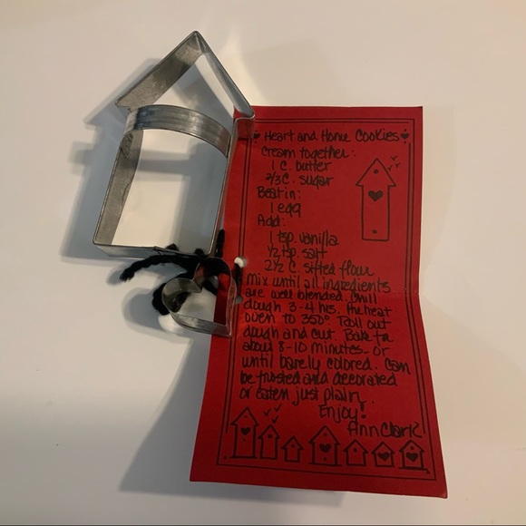 Ann Clark Heart & Home Tin Cookie Cutters w Recipe Card new - Picture 2 of 4